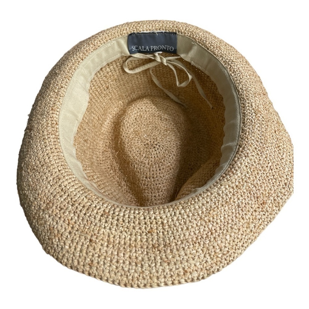 Scale Pronto Straw hat with stylish brown twine and beads - Picture 7 of 11